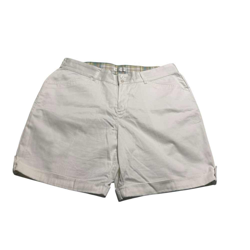 Women's CJ Banks Size 20 White Chino Shorts 100% Cotton NWOT